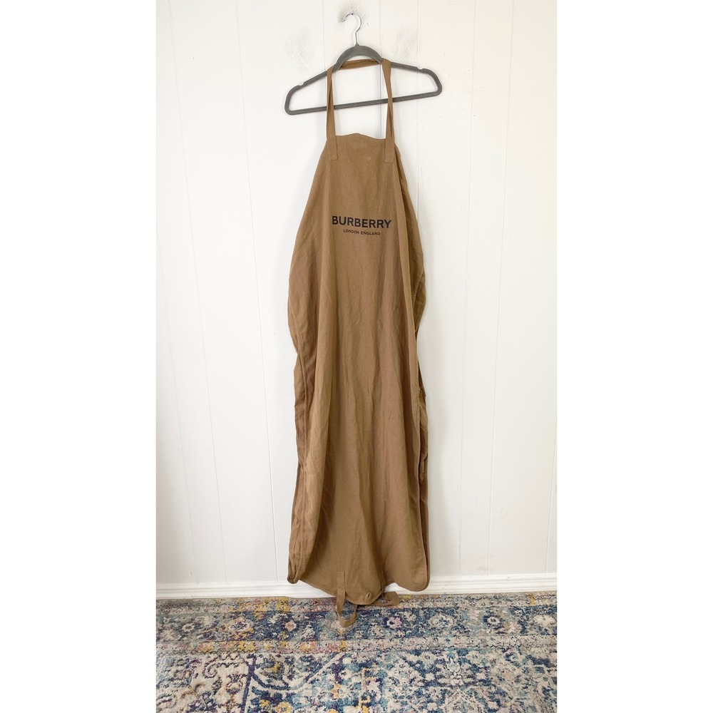 Burberry London England Tan Cotton Garment Bag Suit Cover Travel Carrier *
